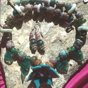 Handcrafted Indian Agate Designer Beads Necklace